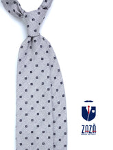 NEDIRA 3-fold grey jacquard silk tie